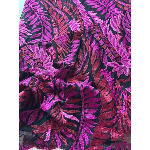 Sam Edelman Black Pink Embroidered Maxi Dress Size 6 NWT MSRP $169 - Picture 8 of 9